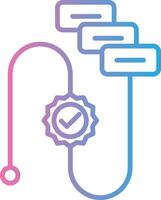 Workflow Line Gradient Icon Design vector