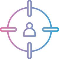 Headshot Line Gradient Icon Design vector