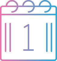 Salary Day Line Gradient Icon Design vector