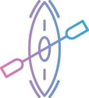 Kayak Line Gradient Icon Design vector