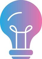 Light Bulb Glyph Gradient Icon Design vector