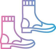 Boots Line Gradient Icon Design vector