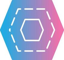 Nut Glyph Gradient Icon Design vector