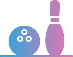 Bowling Glyph Gradient Icon Design vector