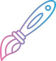 Paint Brush Line Gradient Icon Design vector