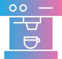 Coffee Machine Glyph Gradient Icon Design vector