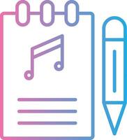 Songwriter Line Gradient Icon Design vector