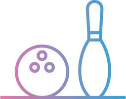 Bowling Line Gradient Icon Design vector