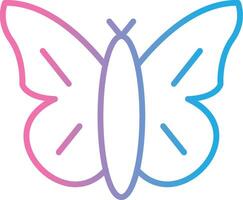 Butterfly Line Gradient Icon Design vector