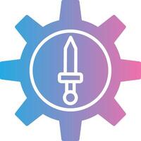 Attack Glyph Gradient Icon Design vector