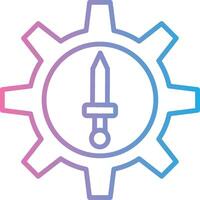 Attack Line Gradient Icon Design vector
