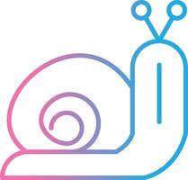 Snail Line Gradient Icon Design vector