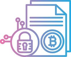 Bitcoin Technology Line Gradient Icon Design vector