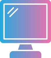 Monitor Screen Glyph Gradient Icon Design vector