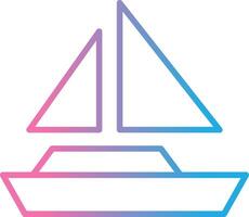 Boat Line Gradient Icon Design vector