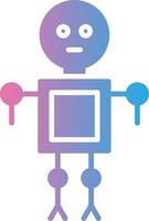 Robot Glyph Gradient Icon Design vector