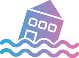 Flood Glyph Gradient Icon Design vector