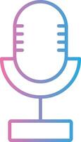 Microphone Line Gradient Icon Design vector