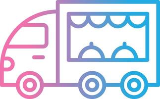 Food Truck Line Gradient Icon Design vector