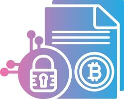 Bitcoin Technology Glyph Gradient Icon Design vector