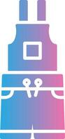 Dungarees Glyph Gradient Icon Design vector