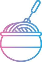 Noddles Line Gradient Icon Design vector