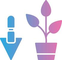 Gardening Glyph Gradient Icon Design vector