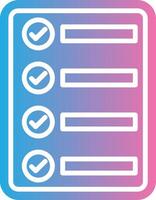List Glyph Gradient Icon Design vector