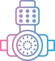 Head Light Line Gradient Icon Design vector