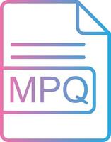 MPQ File Format Line Gradient Icon Design vector