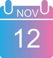 November Glyph Gradient Icon Design vector