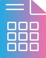 Grid Glyph Gradient Icon Design vector