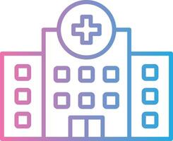 Hospital Line Gradient Icon Design vector