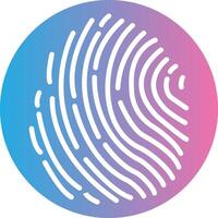 Fingerprint Glyph Gradient Icon Design vector