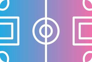 Football Field Glyph Gradient Icon Design vector