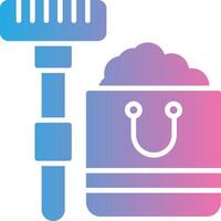 Cleaning Glyph Gradient Icon Design vector