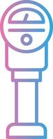 Parking Meter Line Gradient Icon Design vector