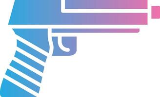 pistola glifo degradado icono diseño vector