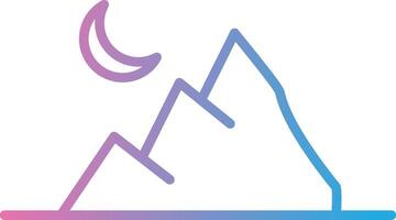 Mountain Line Gradient Icon Design vector