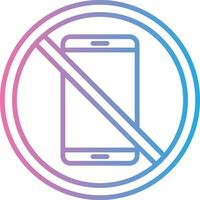 Prohibited Sign Line Gradient Icon Design vector