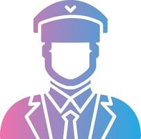 Pilot Glyph Gradient Icon Design vector