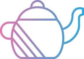 Teapot Line Gradient Icon Design vector