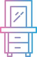 Dresser Line Gradient Icon Design vector