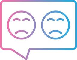 Bad Review Line Gradient Icon Design vector