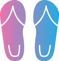 Sandals Glyph Gradient Icon Design vector