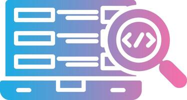 Software Development Glyph Gradient Icon Design vector