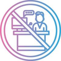 Prohibited Sign Line Gradient Icon Design vector