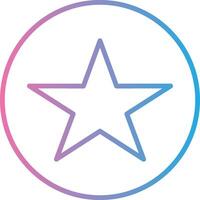 Star Line Gradient Icon Design vector