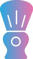 Shaving Brush Glyph Gradient Icon Design vector