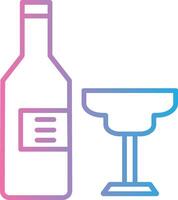 alcohol línea degradado icono diseño vector